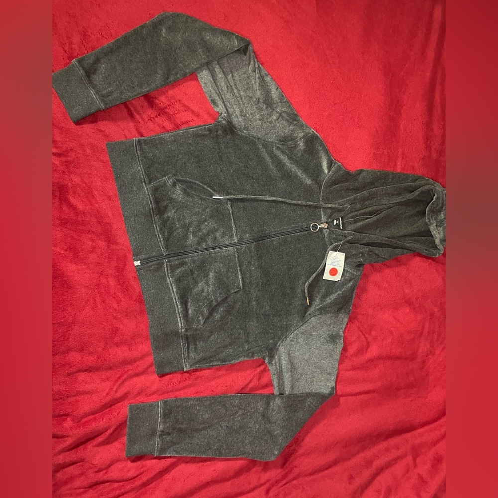 Women’s Black Jacket. Ambiance. Medium. Charcoal (dark grey) colored.
